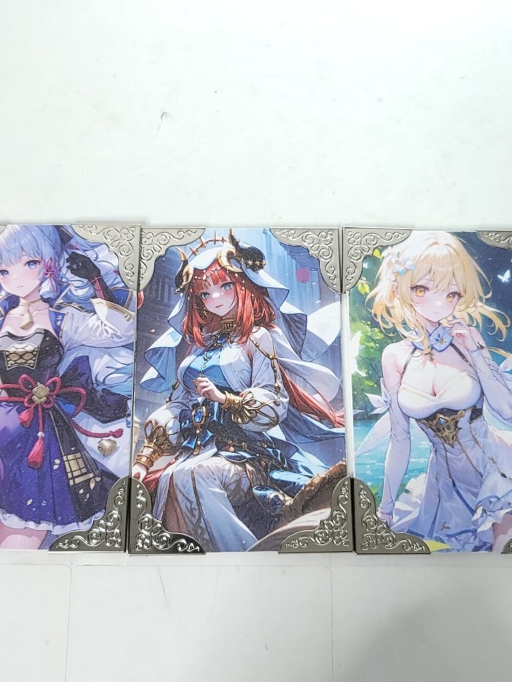 Ayaka Nilou Lumine Metal Corner Anime Waifu Art Oversized Board A6 Lot of 3